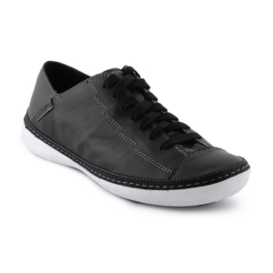 Clarks Men Rocco Fuse Black Leather Black Casual Shoes