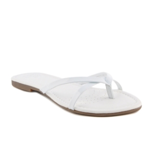 Clarks Women White Leather Flats