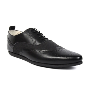 Carlton London Men Black Oxford Wingtip Brogues