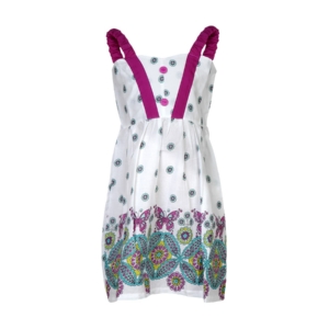 Ant Kids Girls Butterfly Print White Dresses