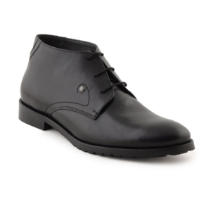 Enroute Men Leather Black Formal Shoes