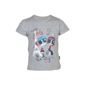 Doodle Cute Girls  Grey Tshirt