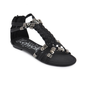 Catwalk Women Weaved Strap Black Flats