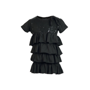 Doodle Kids Girls Black Layer Top