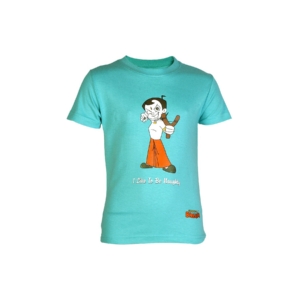Chhota Bheem Kids-Boys Printed Pale Blue Tshirt