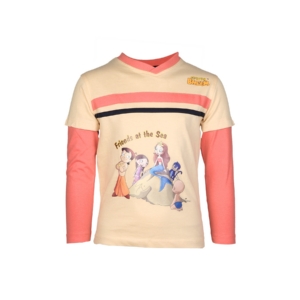 Chhota Bheem Kids Girls Sea Princess Light Orange T-shirt