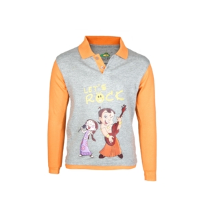 Chhota Bheem Kids Boys Lets Rock Grey T-shirt