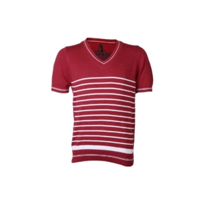 United Colors of Benetton Kids Boys Maroon Striped T-shirt
