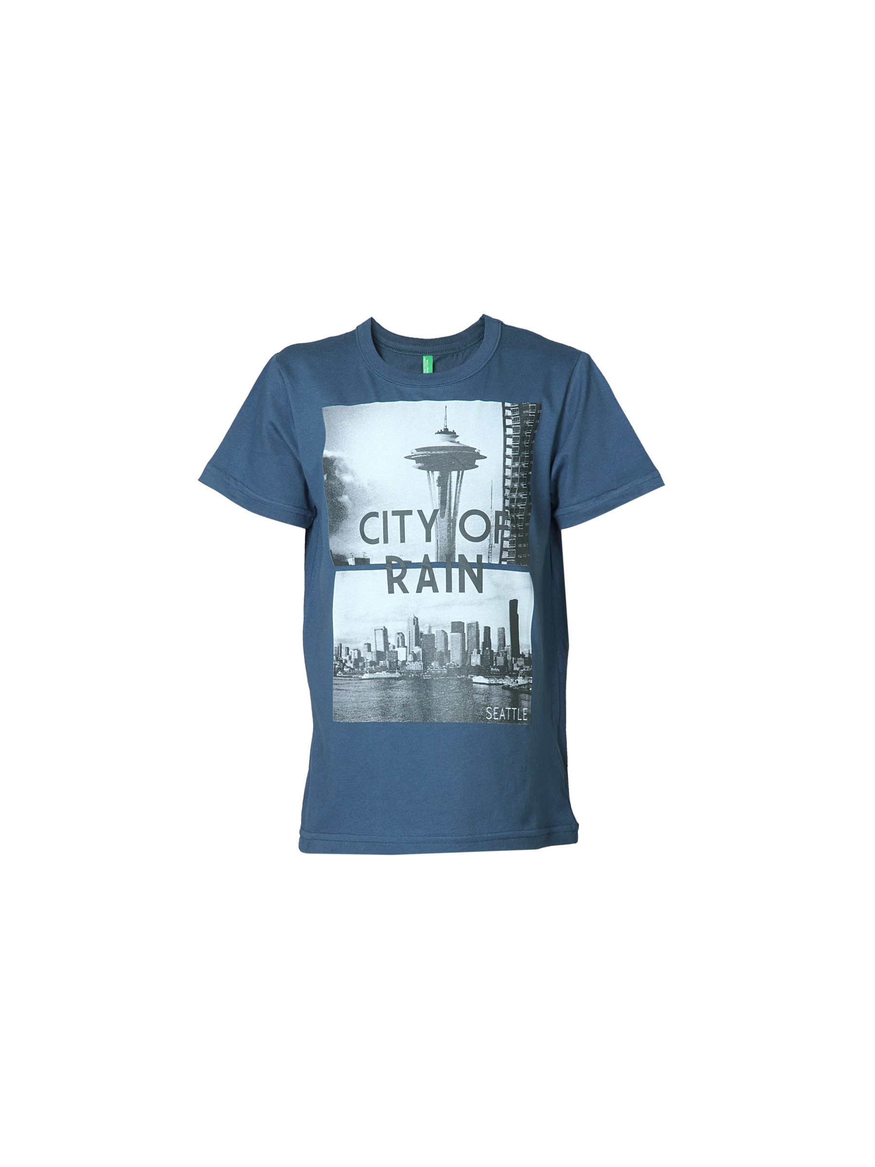 United Colors of Benetton Kids Boys Navy Blue Printed T-shirt
