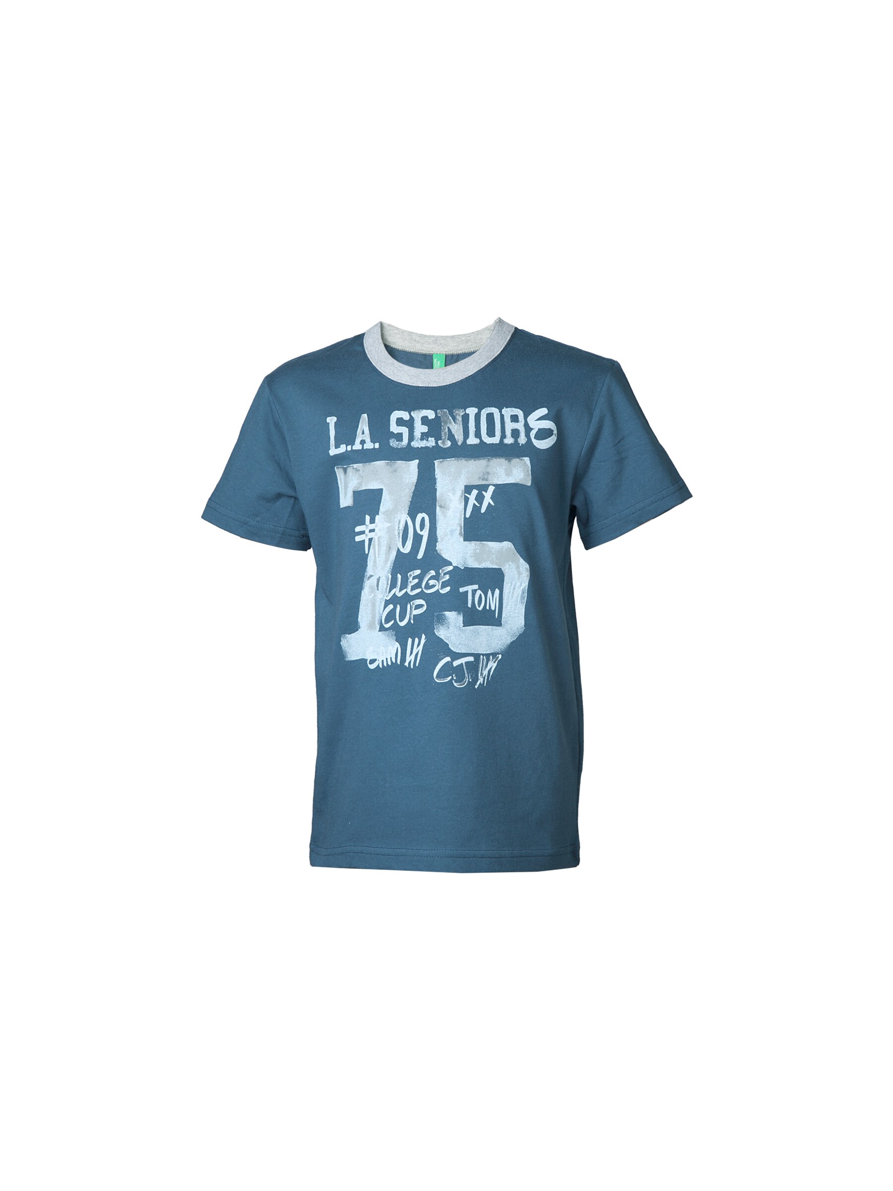 United Colors of Benetton Kids Boys Navy Blue Printed T-shirt