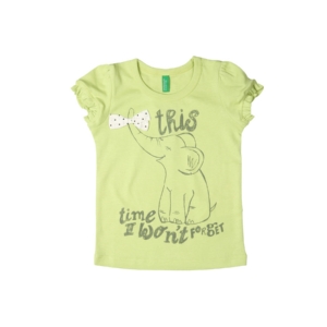 United Colors of Benetton Kids Girls Green Printed Top