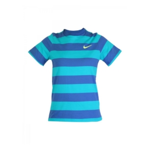 Nike Boys Stripy Crew Blue T-shirt