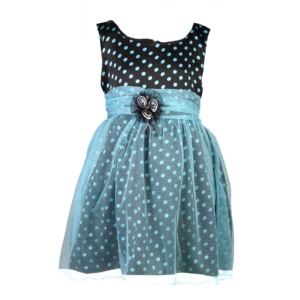 Doodle Kids Girls Polka Dot Black Dress