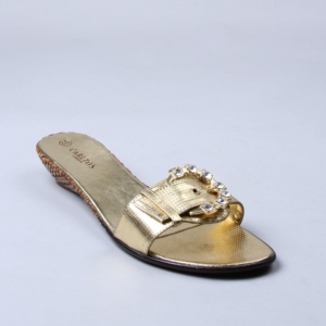 Carlton London Women Gold Wedge Sandal