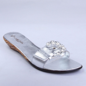 Carlton London Women Silver Wedge Sandal