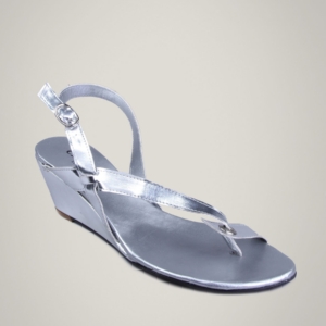 Carlton London Women Wedge Silver Sandal