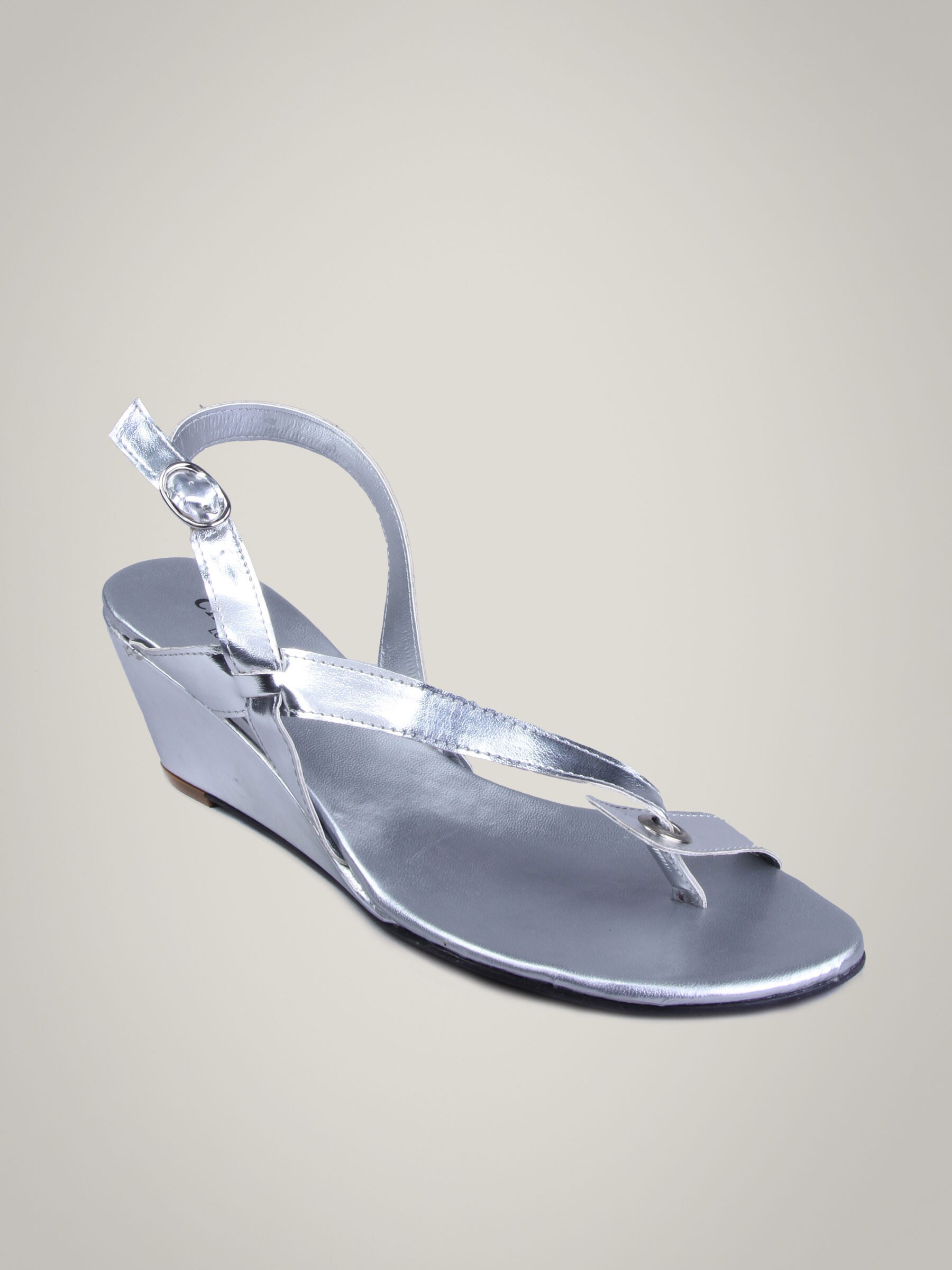 Carlton London Women Wedge Silver Sandal