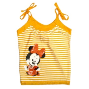 Disney Kids Girl's Minnie Orange Stripped Kidswear