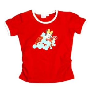 Disney Kids Girl's Red Round Neck Kidswear