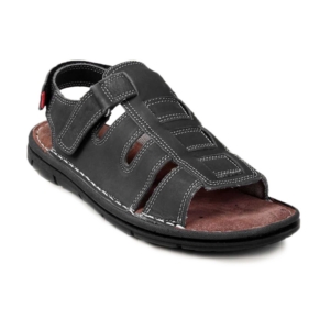 Lee Cooper Men Formal Leather Black Sandal