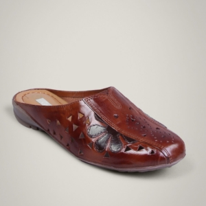 Catwalk Women Leather Cutshoe Brown Flats