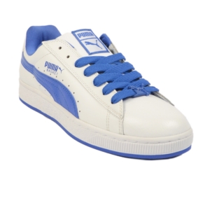 Puma Men's Basket Biz White & Blue Shoe