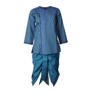 Fabindia Boys Blue Dhoti Angarakha Set