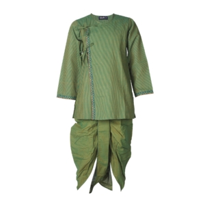 Fabindia Boys Green Dhoti Angarakha Sets