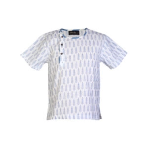 Fabindia Boys Printed White Kurta