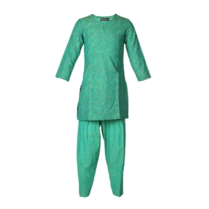 Fabindia Girls Green Mangalgiri Salwar