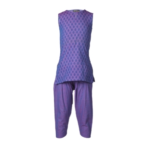 Fabindia Girls Printed Purple Salwar