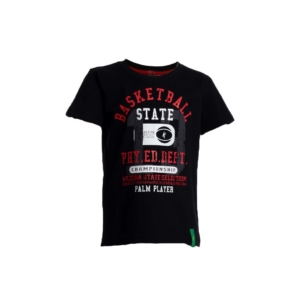 Gini and Jony Boys Printed Black T-shirt