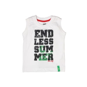 Palm Tree Boys Printed White T-shirt