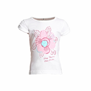 Gini and Jony Girls Printed White Top