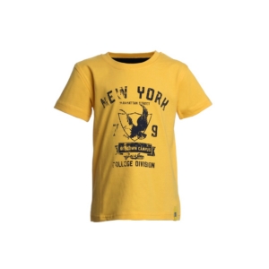 Gini and Jony Boys Printed Yellow T-shirt