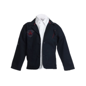 Gini and Jony Boys Printed Navy Blue Blazer