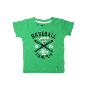 Palm Tree Boys Printed Green T-shirt