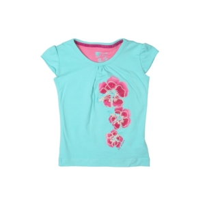 Gini and Jony Girls Printed Blue T-shirt
