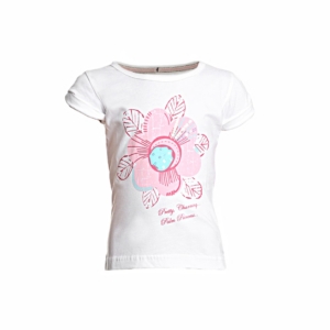 Gini and Jony Girls Printed White Top