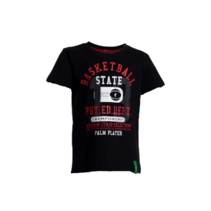 Gini and Jony Boys Black Printed T-shirt