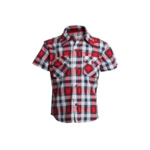 Gini and Jony Boys Check Red Shirt