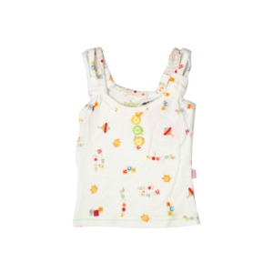Doodle Girls Printed Off White Top