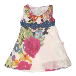 Doodle Girls Printed Multi Coloured Dress