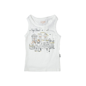 Doodle Girls Printed White Top