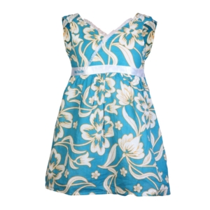 Doodle Girls Printed Blue Dress