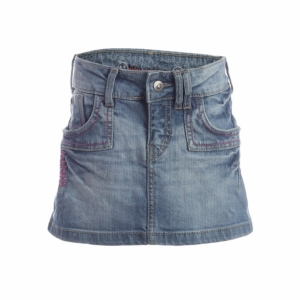 Gini and Jony Girls Washed Blue Skirt