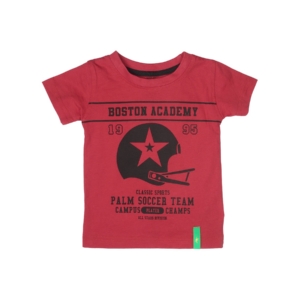 Gini and Jony Boys Printed Red T-shirt