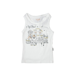 Doodle Girls Printed White Top
