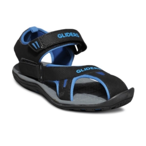 Gliders Men Black Sandals
