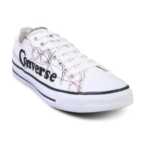 Converse Men's Chuck Taylor Print OX White Canvas Shoe
